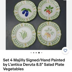 L’antica Deruta salad dish vintage collection 4x$100. Sold separately $$$$OBO